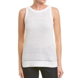 Tommy Bahama White Knit Sleeveless Tank Top